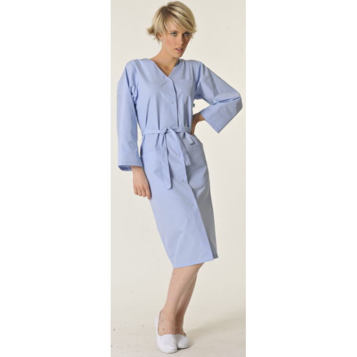 Blouse professionnelle femme manches transformables coton JOSY