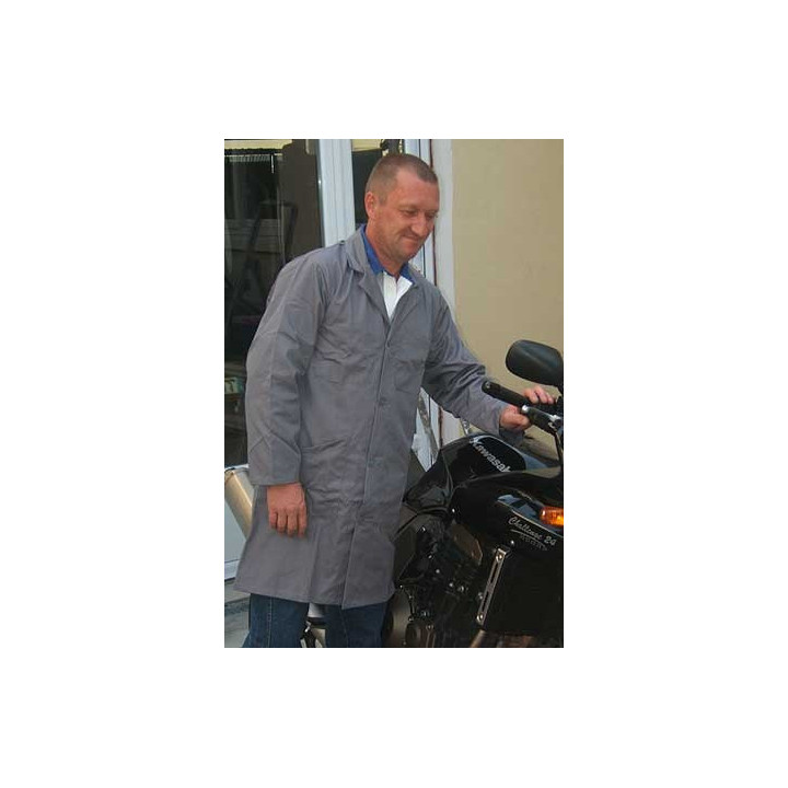 Blouse de travail polycoton gris homme manches longues CLAIRE-FONCET