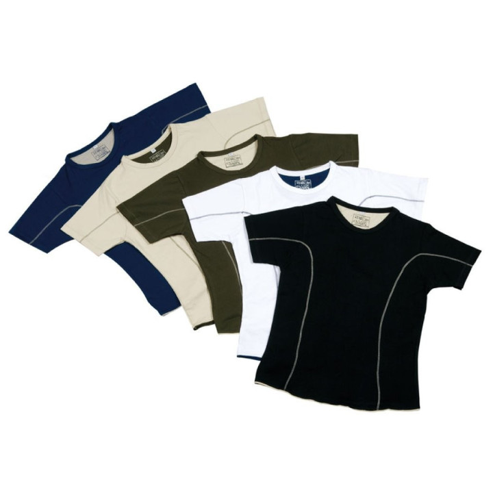 Tee-shirt femme coton lycra manches courtes MUSTAGHATA