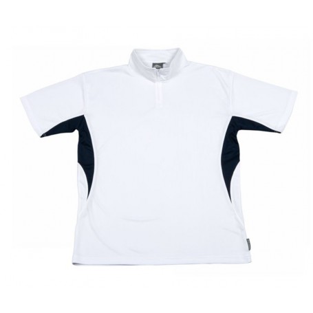 Polo homme col zippe manches courtes