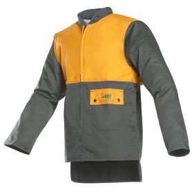 Veste bûcheron forestier non protégée.