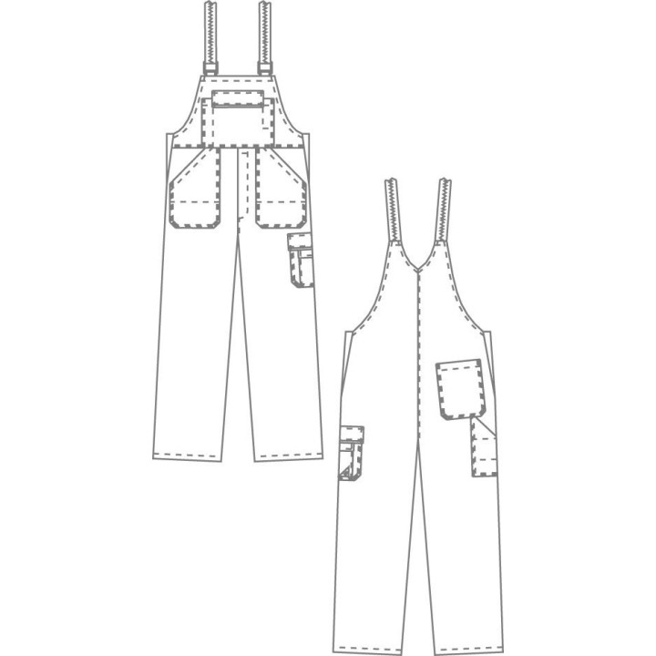 Cotte à bretelles anti-rayures polyester coton BP travail