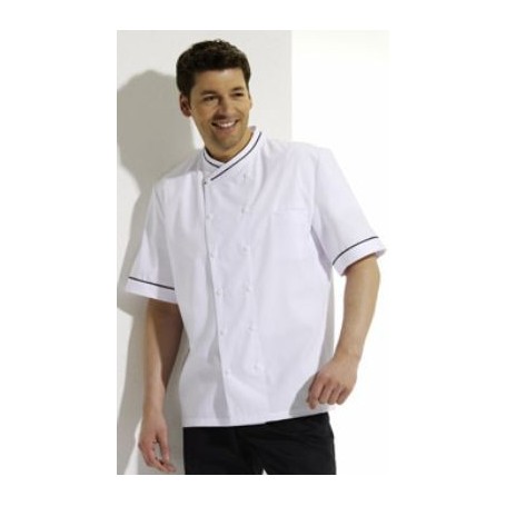 Veste de cuisine homme manches courtes