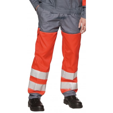 Pantalon bicolore de haute-visibilté EN 471 classe 2