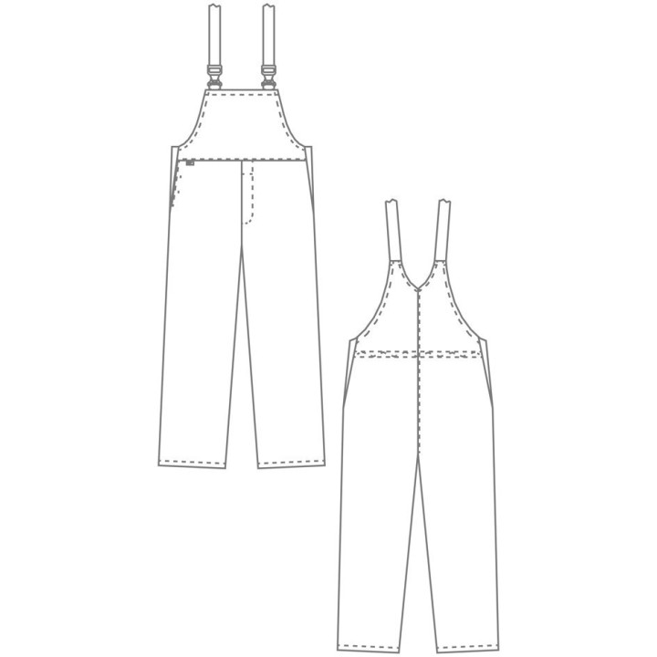 Cotte à bretelles agroalimentaire mixte HACCP BP