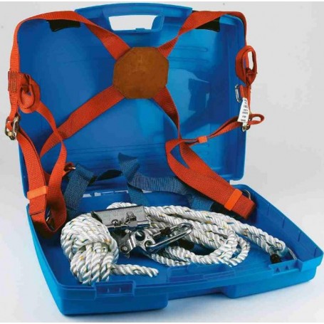 Harnais anti-chute complet avec corde, mousqueton et valise