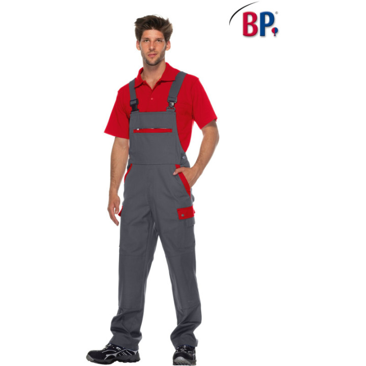 Cotte à bretelles de travail bicolore BP avec poches genoux