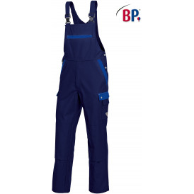 Cotte à bretelles de travail bicolore avec poches genoux (2)