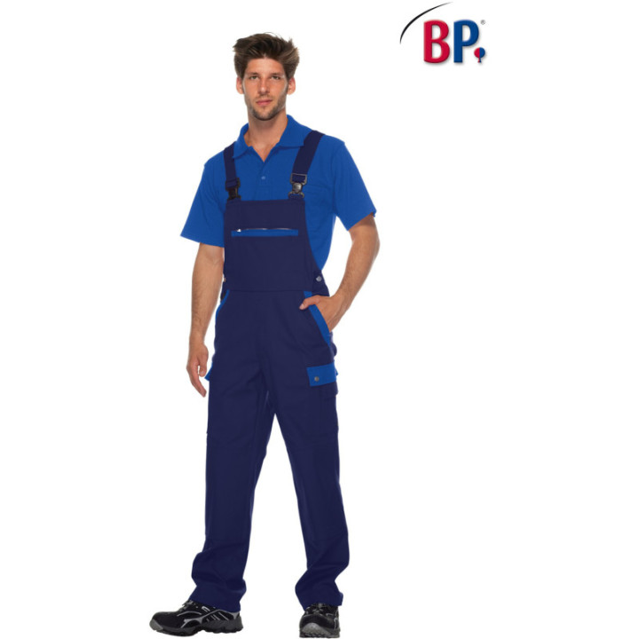 Cotte à bretelles de travail bicolore BP avec poches genoux