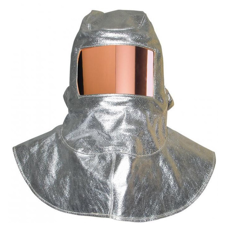 Cagoule aluminisée para-aramide anti-chaleur visière dorée