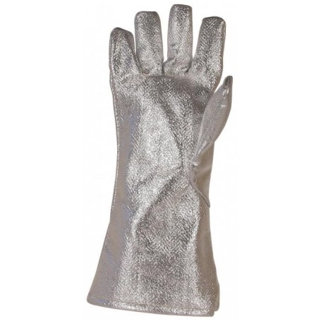 Gants anti-chaleur 5 doigts entièrement aluminisé pour sidérurgie