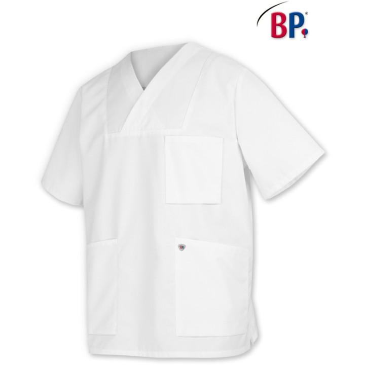 Tunique médicale mixte manches courtes polyester coton BP