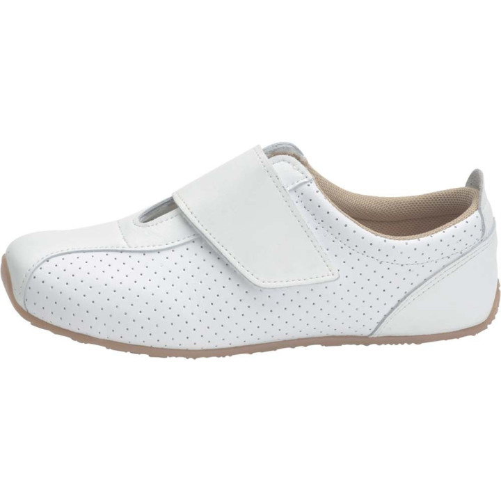 Tennis femme velcro souple légère blanc NORDWAYS pro