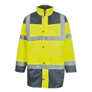 Parka haute visibilité jaune fluo EN 20471 travail extérieur