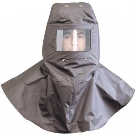 Cagoule de sablage ventilée avec robinet détendeur 7 bars