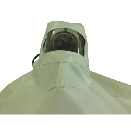 FTVOGUE Casque De Résistance Aux Chocs De Capot De Sablage D'abs Avec La Combinaison Sans Manches Pour Le Nettoyage De Coupe De Peinture De Sableuse