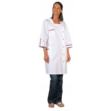 Blouse femme manches mi-longues en polycoton