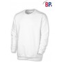 Sweat-shirt unisexe blanc adapté au lavage industriel