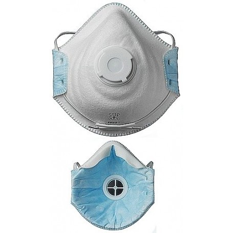 Masques jetables ffp2 coque avec valve conforme grippe a
