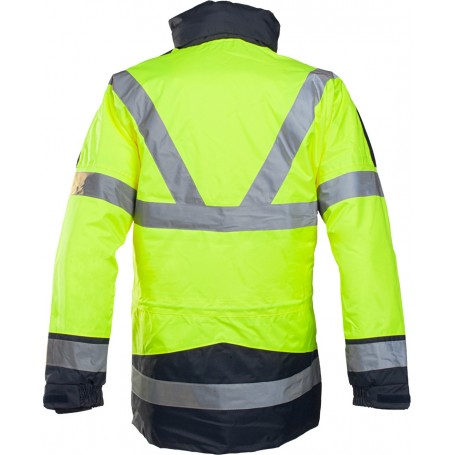 Parka Siopor Haute visibilité 4 en 1 avec gilet détachable