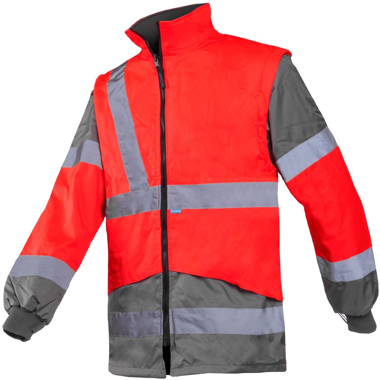 Parka Siopor Haute visibilité 4 en 1 avec gilet détachable