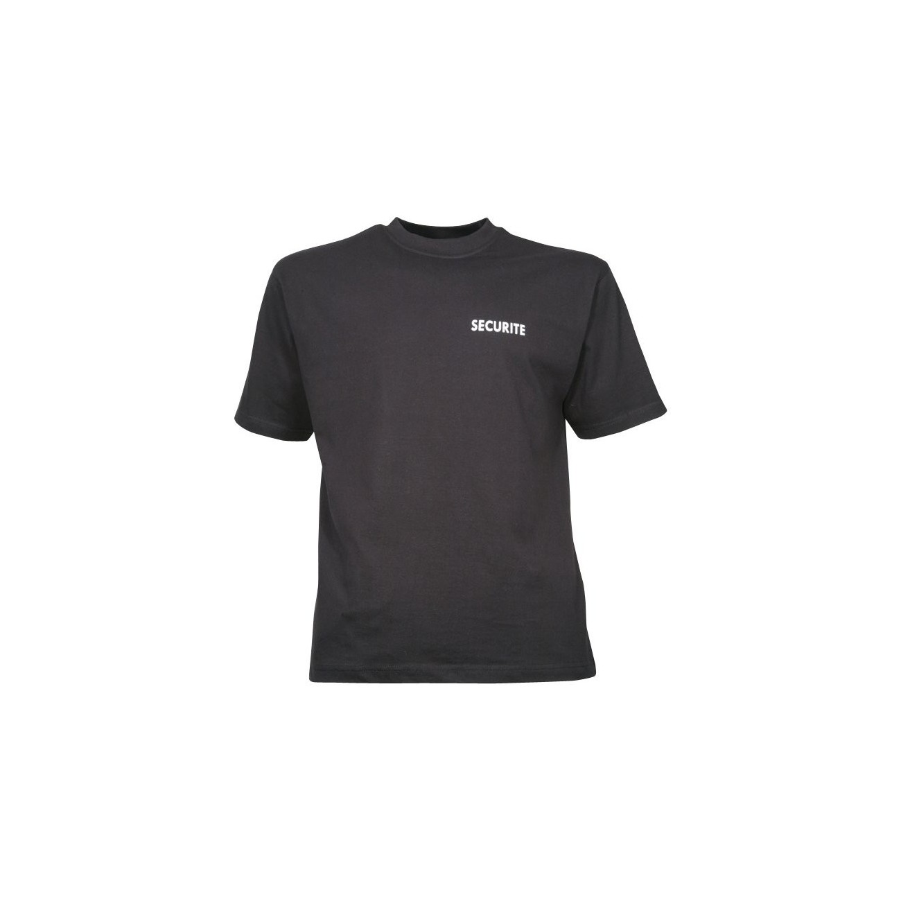 Tee-shirt noir imprimé SECURITE pour agent de sécurité