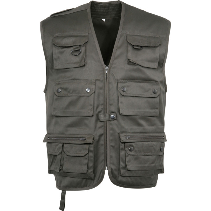 Gilet reporter multipoches homme pour activités de terrain