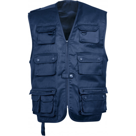 Gilet reporter multipoches