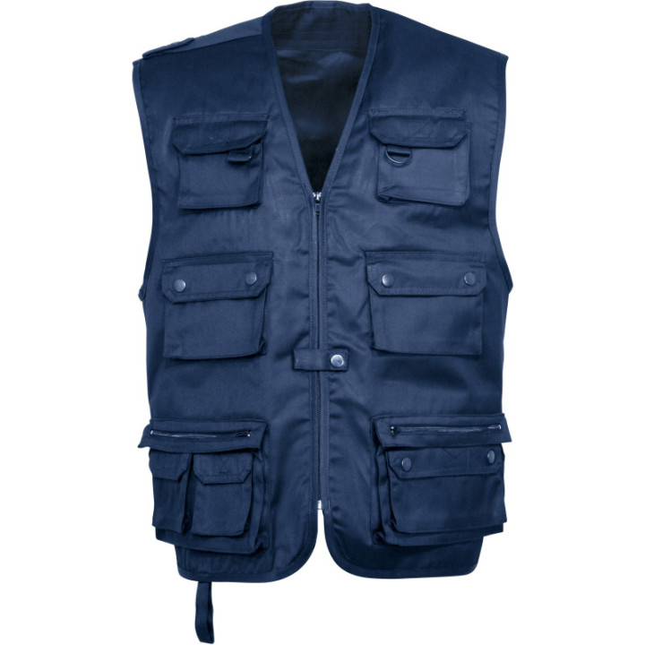 Gilet reporter multipoches homme pour activités de terrain