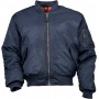 Blouson Bombers noir intérieur orange