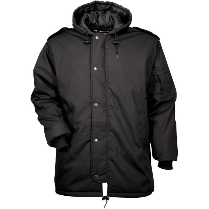 Parka agent de surveillance Dubon homme noire imperméable