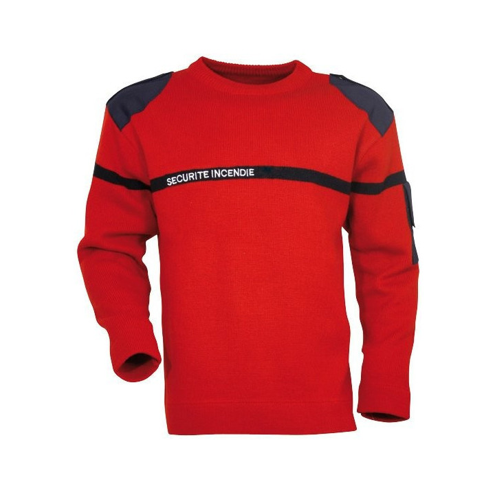 Pull rouge sécurité incendie SSIAP pour agent professionnel