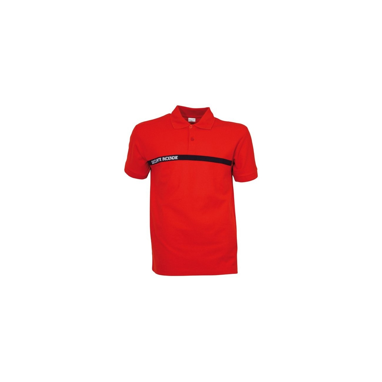 Polo rouge pour agent de sécurité incendie SSIAP