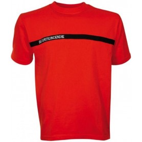 Tee-shirt rouge pour agent de sécurité incendie SSIAP