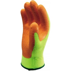 Gants showa en tricot, paume enduite latex haute visibilité