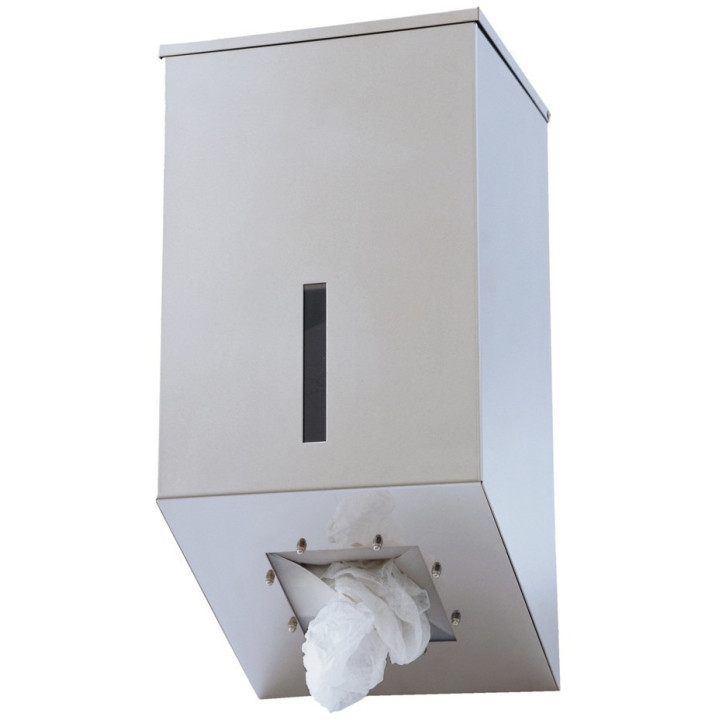 Distributeur mural inox charlottes et vrac usage pro