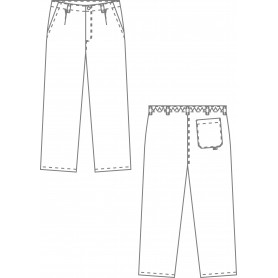 Pantalon cuisinier/pâtissier motif pied de coq (2)
