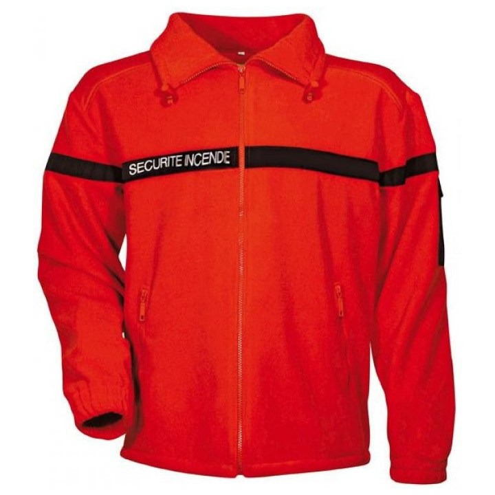 Blouson polaire sécurité incendie SSIAP homme hiver