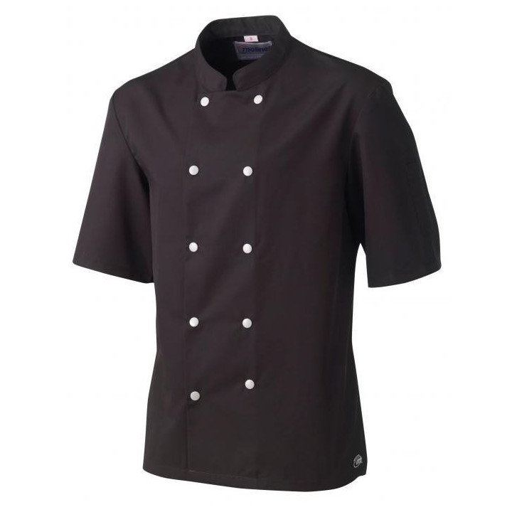 Veste cuisinier noire manches courtes Molinel homme adulte