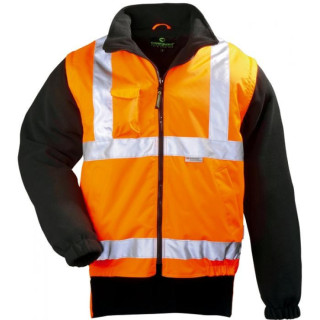 Veste haute visibilité polaire manches amovibles travail