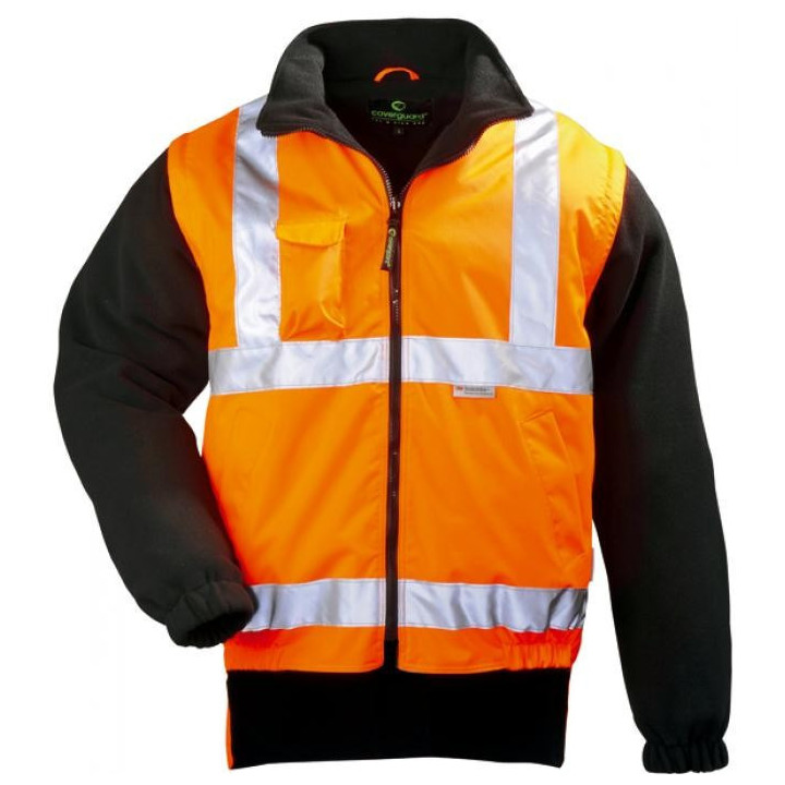 Veste haute visibilité polaire manches amovibles travail