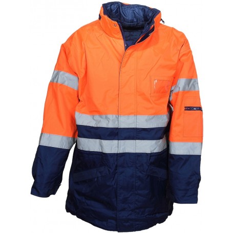 Parka 3 en 1 doublure amovible et bandes rétroréfléchissantes