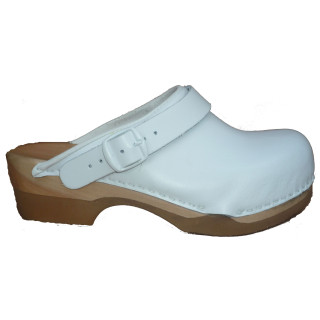 Sabot femme sécurité cuir PU semelle bois flexible CE