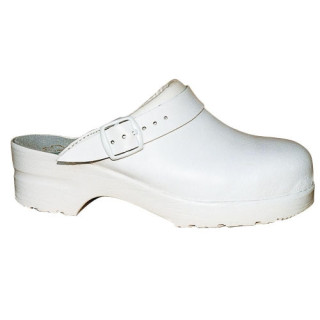 Sabot de sécurité cuir blanc cuisine restauration SATFY