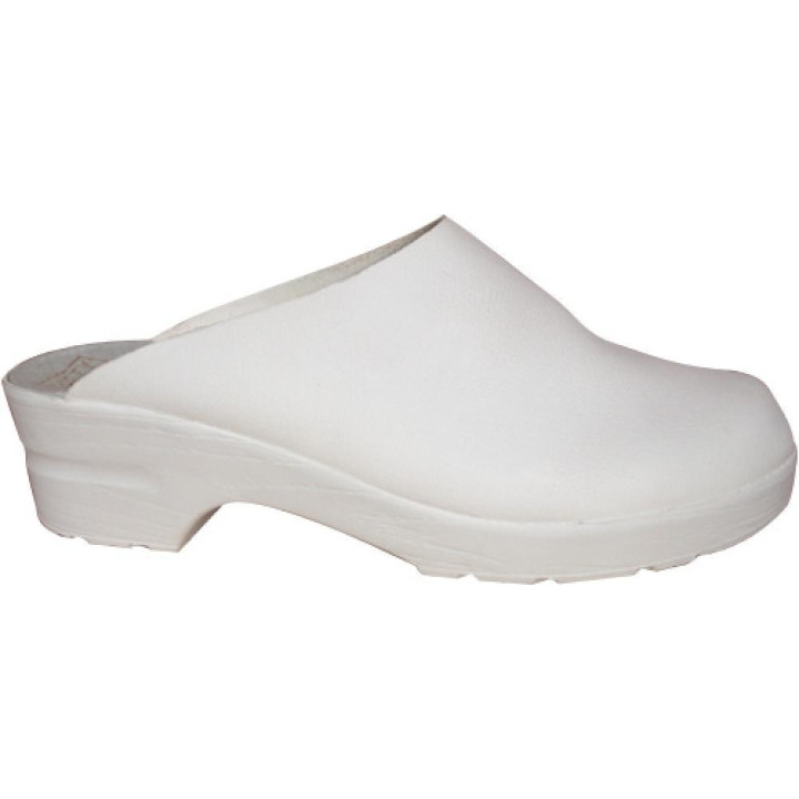 Sabot professionnel microfibres blanc lavable 40° restauration