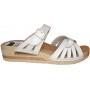 Sandale femme sur semelle bois flexible, talon amortisseur