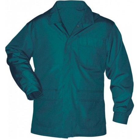 Veste coton satin ignifuge proban vert