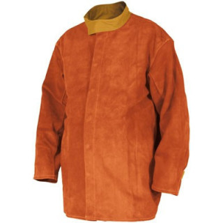 Veste soudeur cuir et coton Proban pour soudage CE