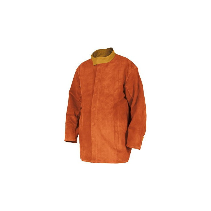 Veste soudeur cuir et coton Proban pour soudage CE