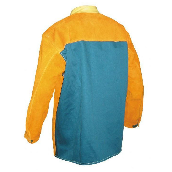 Veste soudeur cuir et coton Proban pour soudage CE